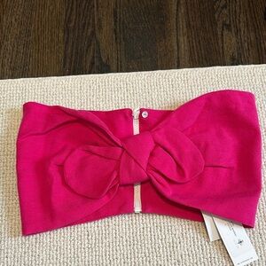 Just bee queen Silvia bandeau zipper crop top size small